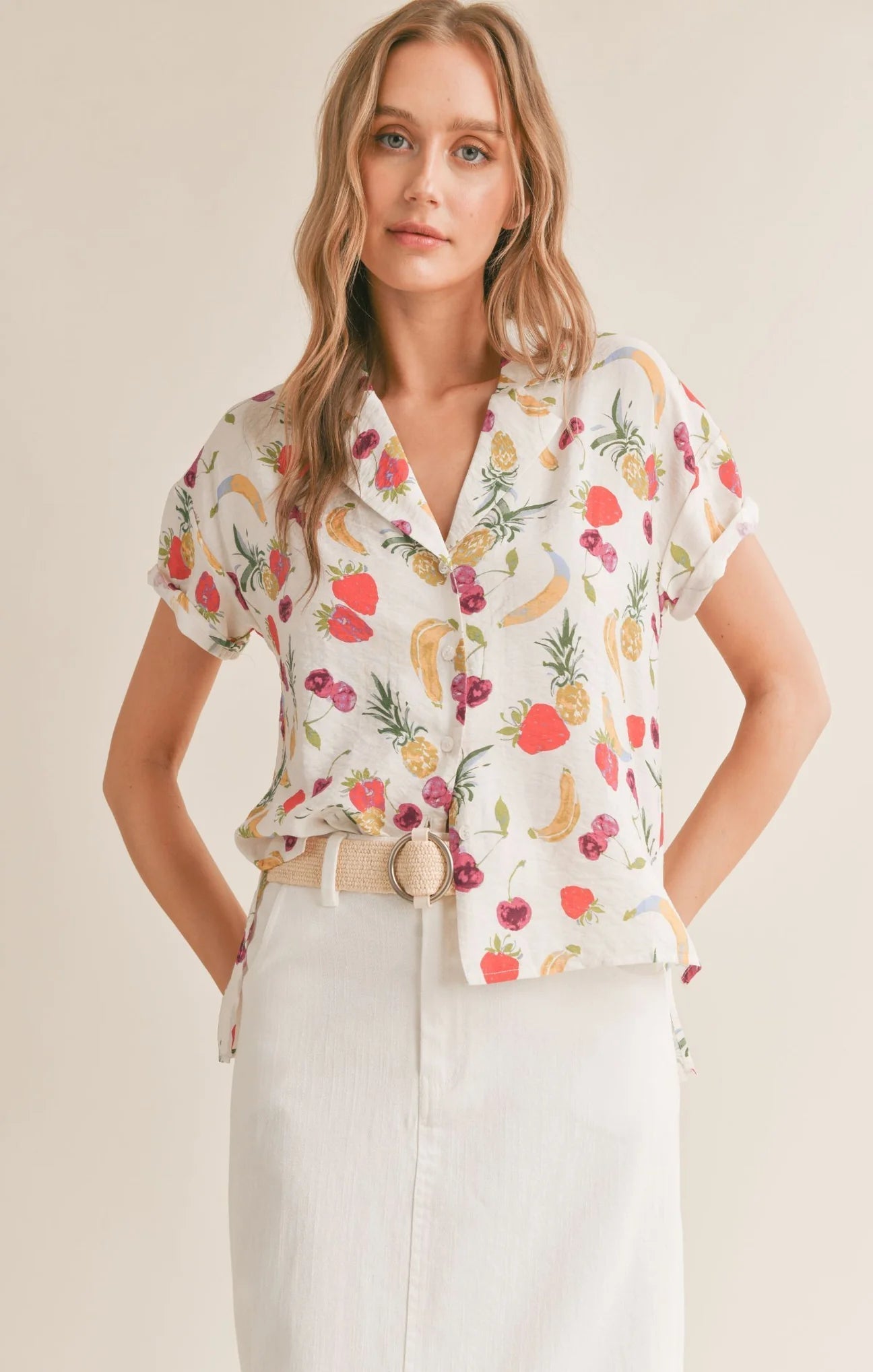 Sadie And Sage Fruit Salad Hi Low Shirt